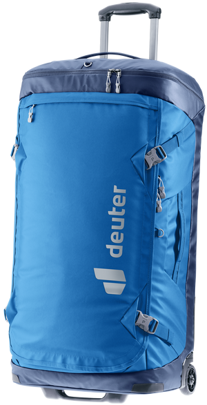 Deuter Duffel Pro Movo 90 in Neptune Nightblue, bright blue wheeled duffel with navy trim