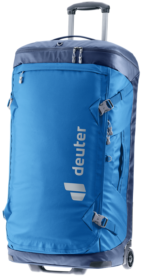 Deuter Duffel Pro Movo 90 in Neptune Nightblue, bright blue wheeled duffel with navy trim