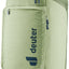 Deuter Duffel Pro Roller 90 in Mineral Grove, sage green with navy wheels, standing upright