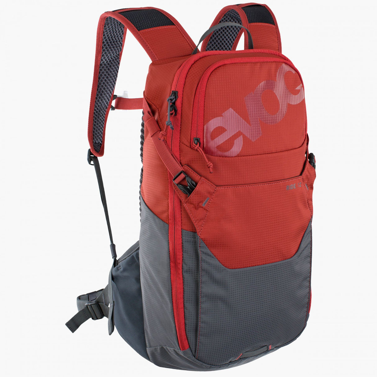 Evoc Hydration Pack Bike Chili Red / Carbon Grey Ride 12 + Hydration Bladder 2L Backpack EV100323514