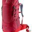 Deuter Fox 30 in Masala Cherry, red kids hiking pack, front three-quarter view