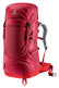 Deuter Fox 40 in Masala Cherry, red kids' trekking pack with hip fins