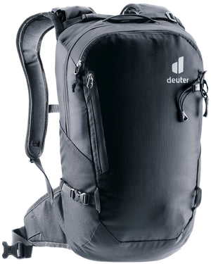 Deuter Freecline 15 in Black, front view of the zipped front compartment