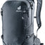Deuter Freecline 15 freeride backpack in Black, front three-quarter view
