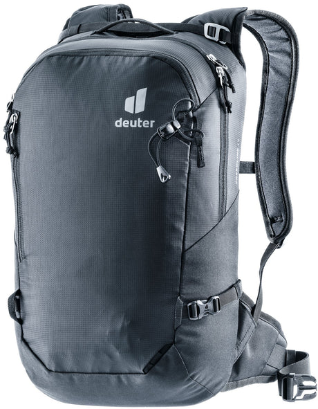 Deuter Freecline 15 freeride backpack in Black, front three-quarter view