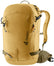 Deuter Freerider 24 in Savanna Nori, mustard yellow ski pack with olive hip fins