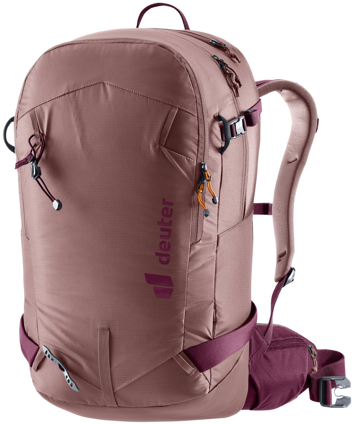 Deuter Freerider 28 SL in Ashrose Cassis, dusty pink pack with plum trim