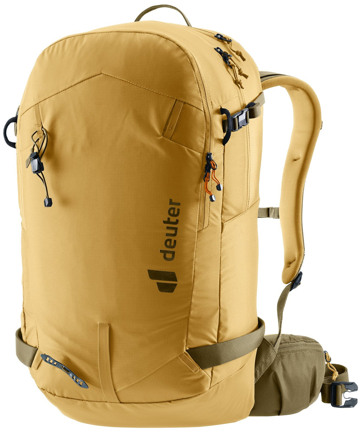Deuter Freerider 30 in Savanna Nori, mustard yellow with olive hip belt