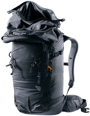 Deuter Freerider Pro 32+10 with the roll-top unrolled to its extended height