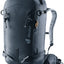 Deuter Freerider Pro 32+10 ski touring backpack in Black, front three-quarter view