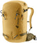 Deuter Freerider Pro 32+10 in Savanna Nori, mustard ski pack with olive hip fins