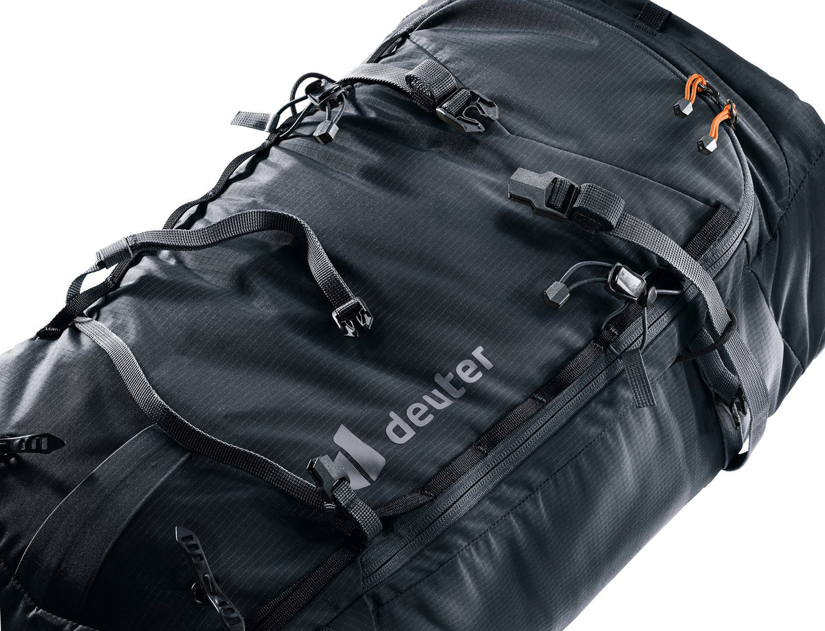 Close-up of the daisy chains and attachment points on the Deuter Freescape Lite 26