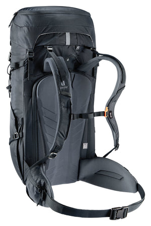 Deuter Freescape Tour 38 SL rear three-quarter view of the harness and stabiliser straps