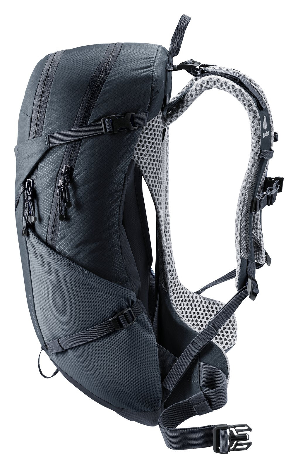 Deuter Futura 21 SL side view with compression straps and stretch side pocket