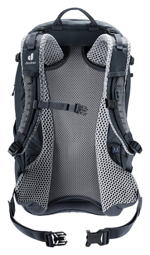 Back of the Deuter Futura 21 SL showing the Aircomfort mesh panel and hip fins