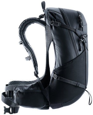 Side profile of the Deuter Futura 25 SL showing the air gap between the mesh back and pack body