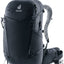 Deuter Futura 25 SL women's hiking backpack in Black, front three-quarter view