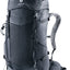 Deuter Futura 26 hiking backpack in Black, front three-quarter view