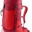 Deuter Futura 26 in Cherry Masala, red hiking backpack with darker red trim