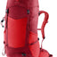 Deuter Futura 32 in Cherry Masala, red hiking backpack with darker red trim