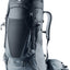 Deuter Futura Air Trek 50+10 in Black Graphite, front three-quarter view