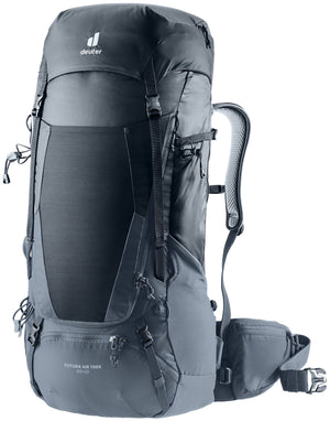 Deuter Futura Air Trek 60+10 in Black Graphite, front three-quarter view