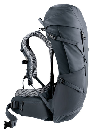 Side profile of the Deuter Futura Pro 30 SL showing the air gap behind the mesh back