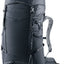 Deuter Futura Pro 30 SL women's hiking backpack in Black, front three-quarter view