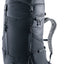 Deuter Futura Pro 36 hiking backpack in Black, front three-quarter view with mesh front pocket