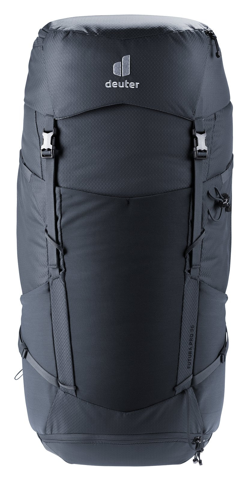 Deuter Futura Pro 36 in Black, straight-on front view