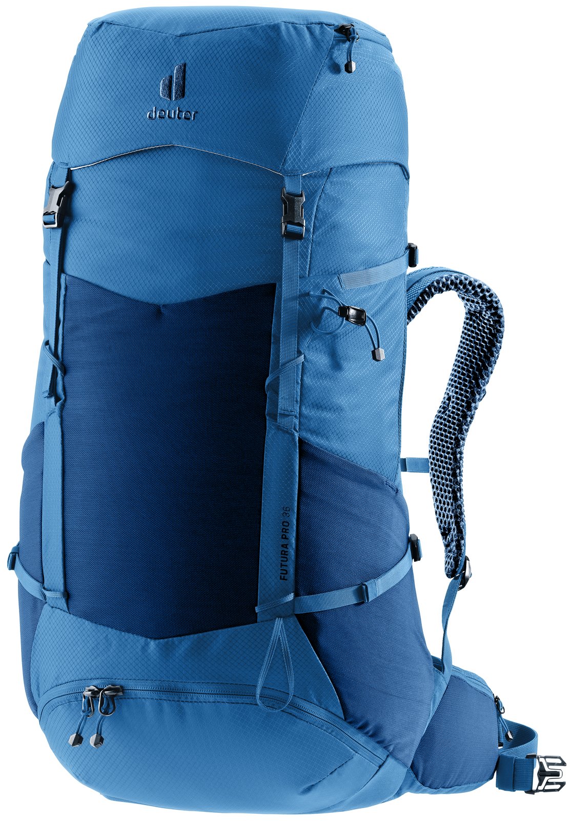Deuter Futura Pro 36 in Nightblue Baltic, two-tone blue hiking backpack