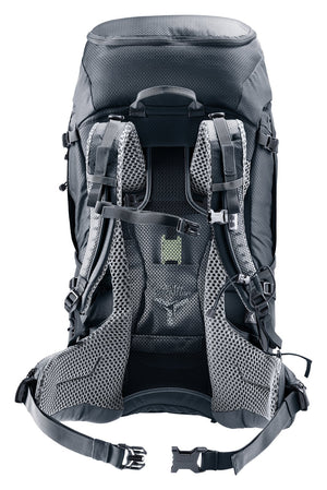 Back of the Deuter Futura Pro 38 SL showing the VariClick adjuster and mesh back