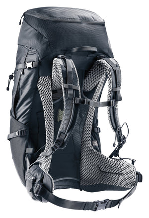 Deuter Futura Pro 38 SL rear three-quarter view of the harness and hip belt