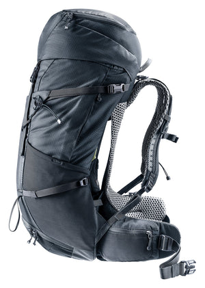Deuter Futura Pro 38 SL side view with compression straps and stretch side pocket