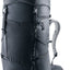 Deuter Futura Pro 38 SL women's hiking backpack in Black, front three-quarter view