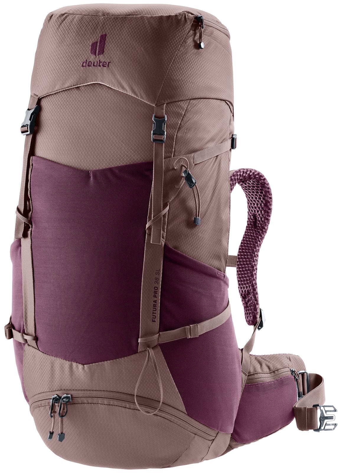 Deuter Futura Pro 38 SL in Cassis Ashrose, plum and dusty pink hiking pack