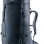Deuter Futura Pro 40 hiking backpack in Black, front three-quarter view