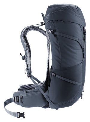 Deuter Futura Pro 40 side profile showing the arched frame and ventilated back