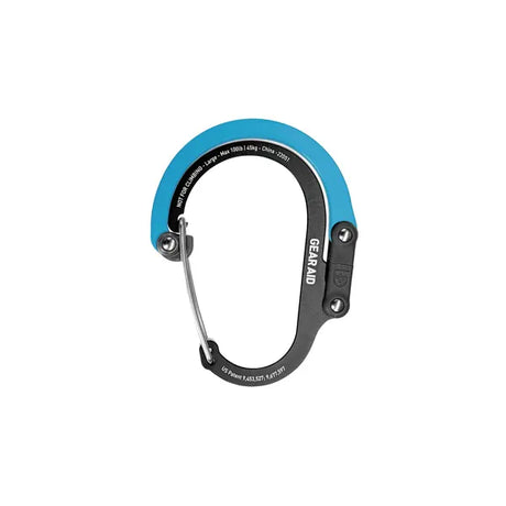 Gear Aid Heroclip Large in Black and Blue, folded