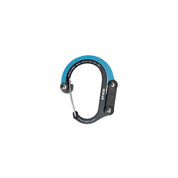 Gear Aid Heroclip Medium in Black and Blue, folded