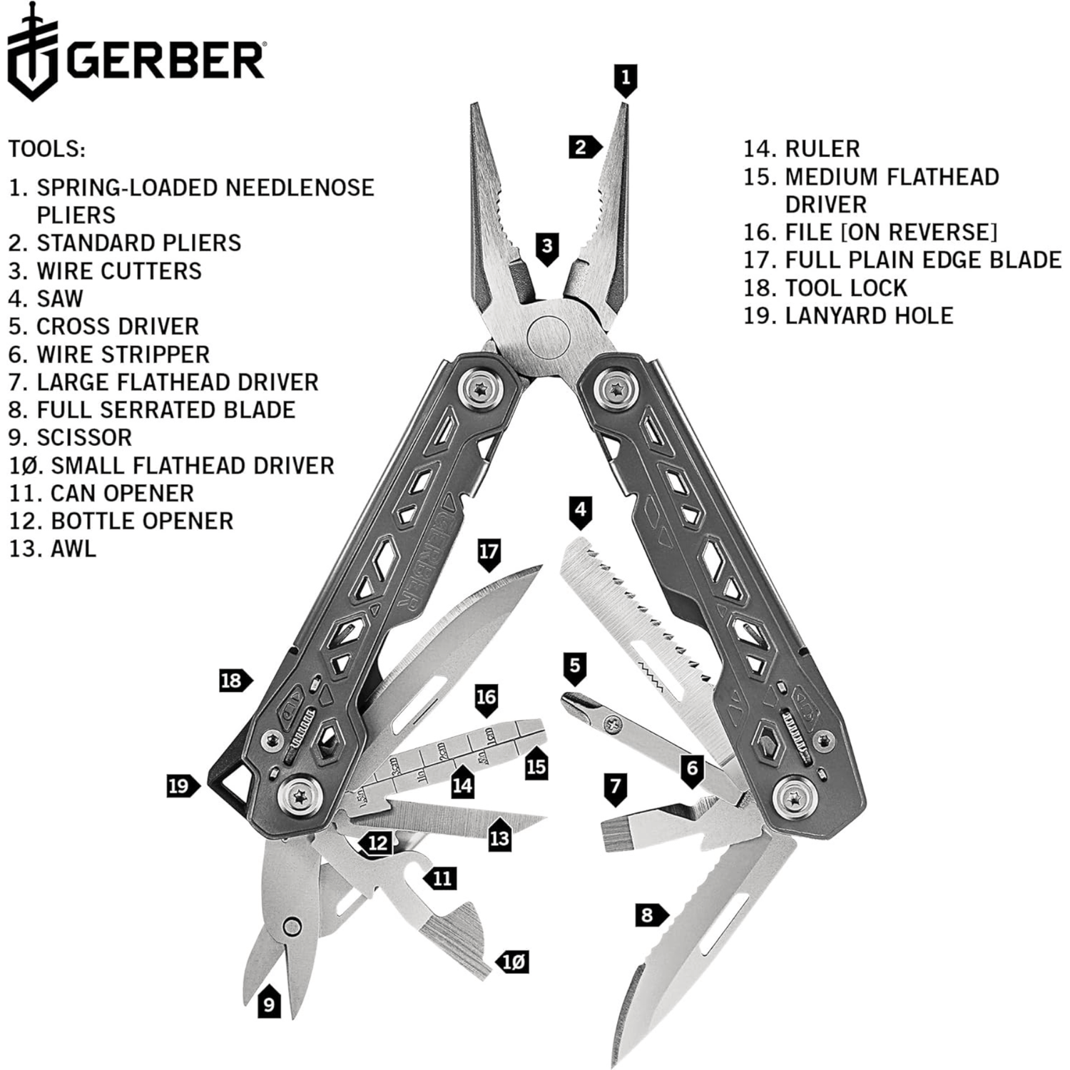 Gerber Multi-tools Stainless Truss Multi-Tool GE31003304