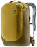 Deuter Giga in Kelp Nori, mustard and olive front three-quarter view