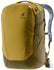 Deuter Gigant in Kelp Nori, mustard-olive laptop backpack, front three-quarter view