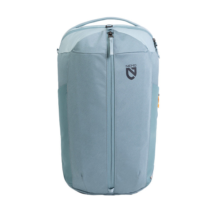 Larger Nemo Vantage travel pack in Arctic with front zip and top handle