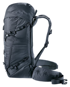 Deuter Guide 32+6 SL side view showing shoulder strap and hip fin