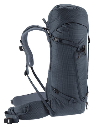 Side profile of the Deuter Guide 44+6 with compression straps and hip fin