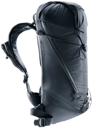 Deuter Guide Lite 24 side profile showing compression straps and the slim body