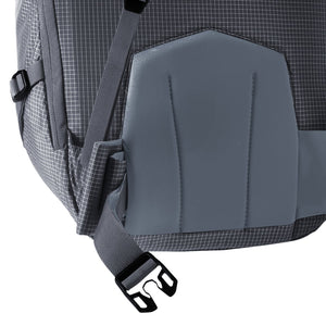 Close-up of the Deuter Guide Lite 30 back padding and hip fin buckle