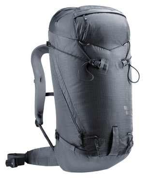Deuter Guide Lite 30 in Black, rear three-quarter view from the left