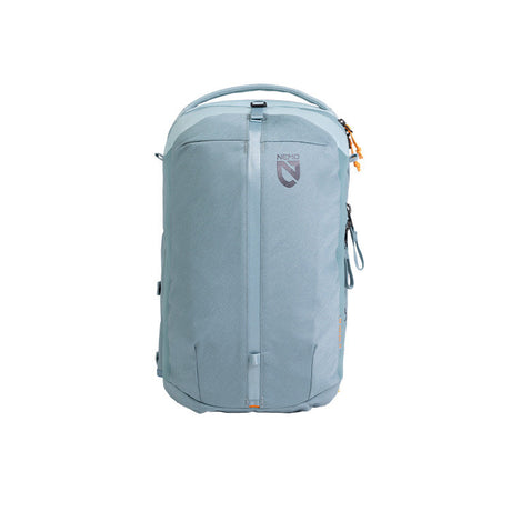 Nemo Vantage backpack in Arctic pale blue-grey with orange zip pull, front view